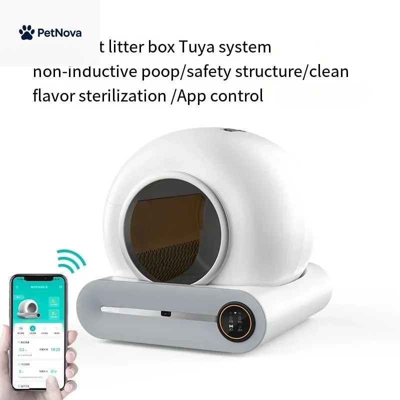 Automatic Self-Cleaning Cat Litter Box with Ionic Fragrance and App Control