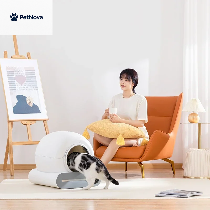 Automatic Self-Cleaning Cat Litter Box with Ionic Fragrance and App Control