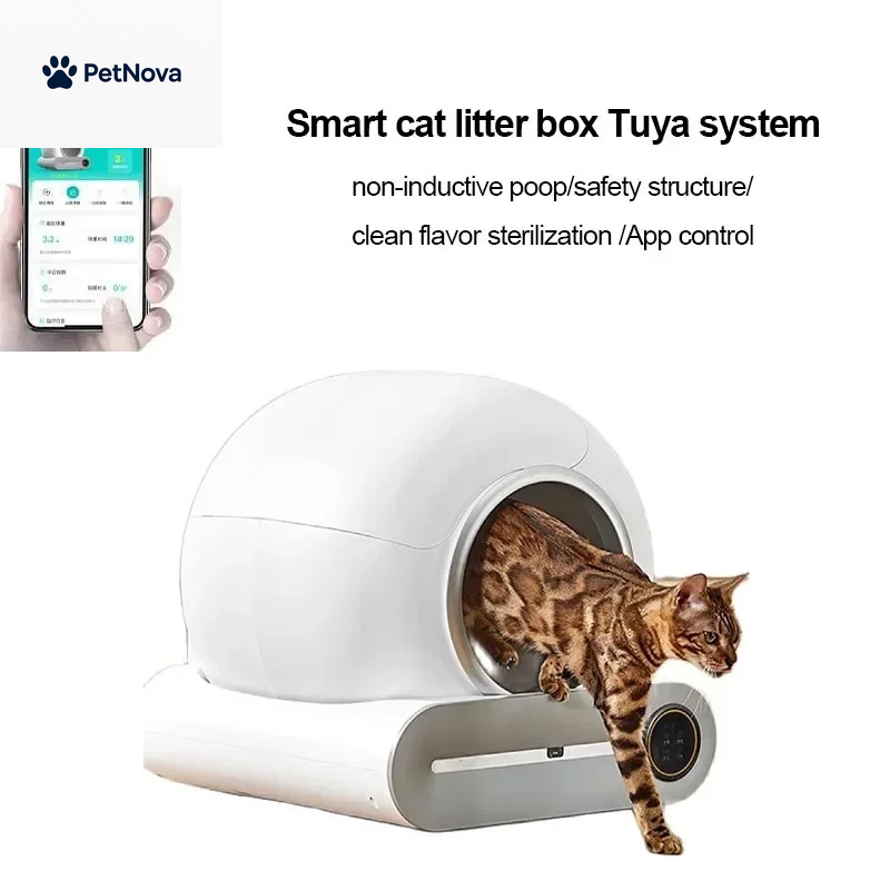 Automatic Self-Cleaning Cat Litter Box with Ionic Fragrance and App Control