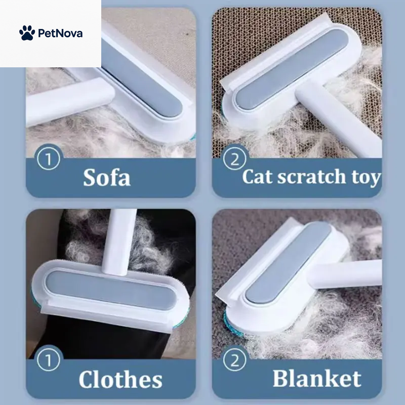3 in 1 Pet Hair Remover Brush Long Handle