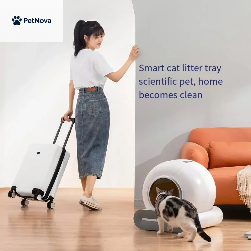 Automatic Self-Cleaning Cat Litter Box with Ionic Fragrance and App Control